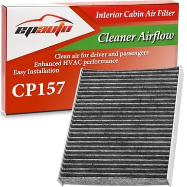EPAuto CP157 (CF12157) Cabin Air Filter, Replacement for Toyota Camry, Corolla, RAV4, Prius, Highlander, Sienna, Lexus RX, NX, ES, Subaru Outback, Crosstrek, Mazda CX-9 - Fits 2016-2025
