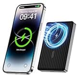 Wireless Portable Charger Magnetic Power Bank for Samsung Galaxy S25 Ultra/S24 FE/S23/S22/S21/Z Fold 6/Flip 6,10000mAh Wireless Charger USB-C Battery Pack With 20W USB C Cable for Pixel 9 Pro XL/8a/8