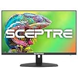 Sceptre New 24-inch Gaming Monitor 100Hz 1ms DisplayPort HDMI x2 100% sRGB AMD FreeSync Build-in Speakers, Eye Care Frameless Machine Black 2024 (E248W-FW100T)
