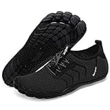 Racqua Water Shoes Quick Dry Barefoot Beach Aqua Sport Swim Surf Pool Hiking Diving Walking for Men Women Black 10 W/9 M