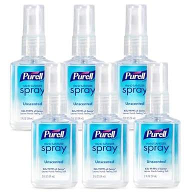 PURELL Advanced Hand Sanitizer Spray, Unscented, 2 fl oz Travel-Size Spray Bottle (Pack of 6) – 2023-04-EC