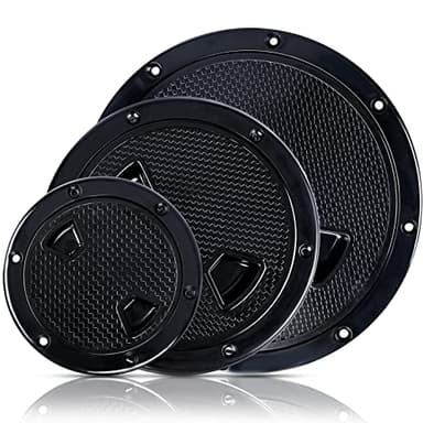 Smart Marine 4 inch Boat Hatch Cover Black Round Non Slip Inspection Hatch 4" 6" 8" (4"),Deck Hatch