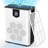 DAYETTE Air Purifiers for Home Large Room, H14 True HEPA Filter up to 3000 Sq Ft, Double-sided Air Inlet with PM 2.5 Display Air Quality Sensor, Remove 99.997% of Pet Hair Odor, 22dB Sleep Mode