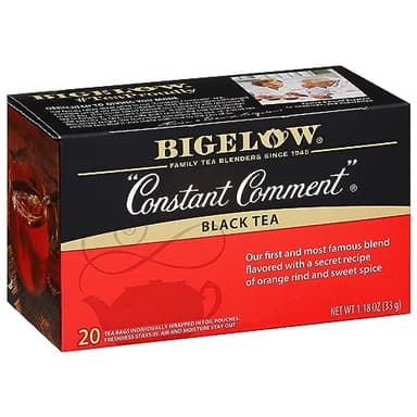 Bigelow Constant Comment Caffeinated Black Tea Bags, 20 Count (Pack of 6)