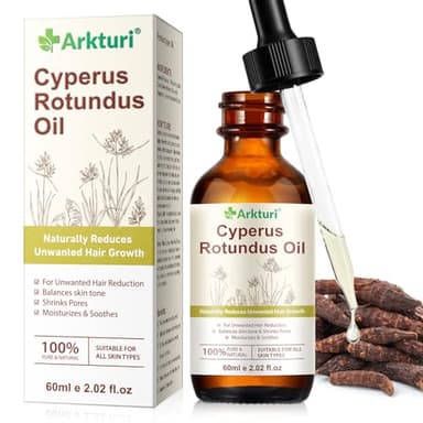 Cyperus Rotundus Oil, Natural Cyperus Rotundus Oil for Hair Removal, Reduces Body Hair Growth, Moisturizes & Soothes Skin, Shrinks Pores, Cypress Rotundus Oil for All Skin Types - 2.02 Fl Oz
