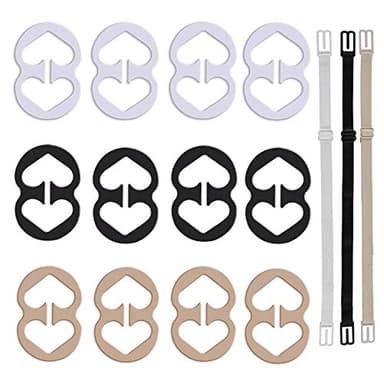 W-Plus Bra Strap Clips, Bra Clips to Make Racerback, Bra Strap Holders for Slip, Bra Strap Holder - Conceal Hide Straps - Cleavage Control