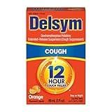 Delsym Cough Relief Medicine, Powerful Cough Relief for 12 Good Hours, Cough Suppressing Liquid, 1 Pharmacist Recommended, Orange Flavor Adult 3 Fl Oz (Pack of 1)