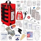 Ever-Ready Industries Premium Trauma First Aid Kit for Outdoors, Workplace, and Home - Exceed OSHA Guidelines and ANSI 2009 Standards - 240 Pieces - Includes Bonus Travel Kit
