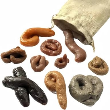 Aebor 10 Pieces Fake Poo Realistic Fake Turd Prank Floating Poo, Fake Dog Poop Toys with Drawstring Bags for Halloween April Fools' Day Prank Party Supplies