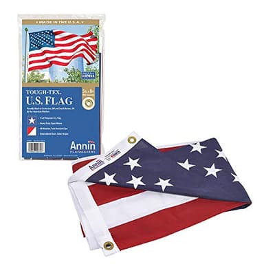 Annin Flagmakers (2730) Tough-Tex American Flag, Made in USA, 5 x 8 Feet, Polyester