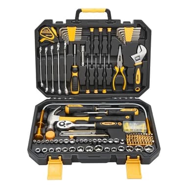 KOOPOOL 159 Piece Tool Set, Tool Box Kit for Mechanic and Car, General Household Home Tool Kit, Basic Tool Kit for Home Auto Repair, with Storage Case