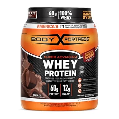 Body Fortress 100% Whey, Premium Protein Powder, Chocolate, 1.78lbs