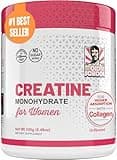 5000mg Creatine Monohydrate Powder Optimized for Women +2000mg Collagen +1g BCAA 2:1:1 (No Fillers) Supports Lean Muscles & Recovery, Pump, Energy & Stamina - Micronized, Natural & Made in USA