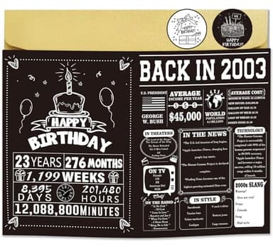 Amorista Cool 23rd Birthday Decorations for Him Her, Happy 23 Birthday Card for Women Men, Funny 23 Year Old Bday Gifts for Daughter Son