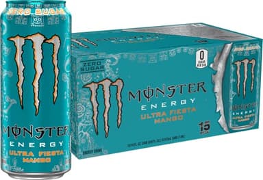 Monster Energy Ultra Fiesta Mango, Sugar Free Energy Drink, 16 Ounce