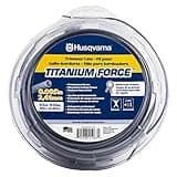 Husqvarna Titanium Force 0.095-Inch, 140-Foot Spooled String Trimmer Line, Professional Grade Copolymer Weed Eater Line with Line Cutter