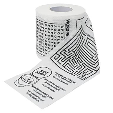 Novelty Toilet Paper Roll - Bathroom Tissue Roll - Funny Toilet Paper - Prank Gifts Gag Novelty Funny Gifts - Toilet Bathroom Fun Games - White Elephant Gifts - Unique Stocking Stuffer - Jokes