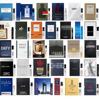 Tradeberry High End Random Selection Designer Fragrance Cologne Sampler Set for Men - (Pack of 10 Sample Vials)