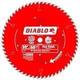 Diablo D1060X-12 10" x 60 Tooth Fine Finish Blade 12x