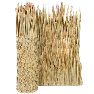 Forever Bamboo Mexican Palm Thatch Roof Runner Roll for Eco-Friendly Duck Blind Grass Tiki Hut Palapa Roofing Tiki Bars 35 in H x 8 ft L