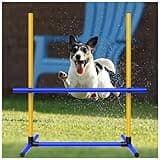 MAICOBI Dog Agility Training Equipment Set, Obstacle Course with Hurdles, Indoor Outdoor Use, Includes Carrying Bag (1)