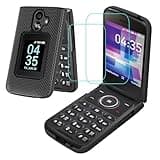 Case with 2* Screen Protector for TCL Flip Plus 4058L/TCL Flip 4058E(CA)/TCL Flip 2 T408D/TCL Go Flip 2 4058G /Alcatel Go Flip 4/ TCL Flip/TCL Flip Pro/TCL Flip Go/TCL Classic/TCL Flip 2 Black