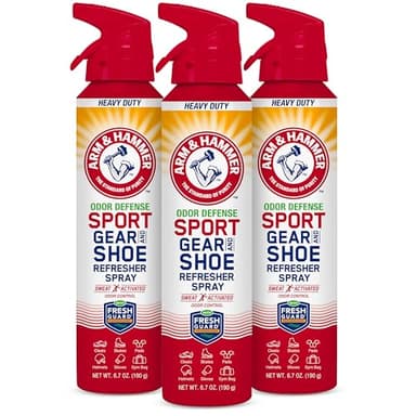 Arm & Hammer™ Sport Gear & Shoe Refresher Spray, Heavy Duty Odor Defense for Sports Gear and Footwear, Deodorizer for Gym Bags, Boxing Gloves, Hockey Equipment, and Football Pads (6.7 oz) (3 pack)