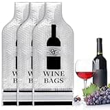 Wine Bags for Travel, 3 Set Reusable Wine Bottle Travel Protector Bags, Double Layer Leak Proof Wine Travel Bags for Wine Bottles Airplane Car Cruise Safety Impact Resist, Wine Sleeves for Suitcase