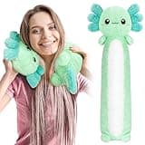 Axolotl Unscented 2Lbs Heating Pad for Neck Shoulders and Back Wrap Microwavable, Heatable 22.5" Cute Warm Stuffed Animals Neck Warmer - Axolotl Gifts for Women Girls and Kids