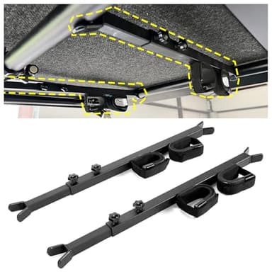 HECASA Adjustable Gun Rack Carrier 23-31 Inch Universal Compatible with Polaris Ranger Kawasaki Mule UTV Overhead Roof Gun Holder