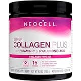 NeoCell Super Collagen Plus With Vitamin C and Hyaluronic Acid, For Skin Hydration and Healthy Skin, Hair and Nails Support, Unflavored, Collagen Powder, 6.9 oz., 1 Canister