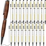 Colarr 20 Pcs 7mm Slimline Pen Kit with Refill Wood Turning Twist Pen Kit Lathe Turning Supplies for DIY Copper Making Friend Teacher Students Gifts(Black)