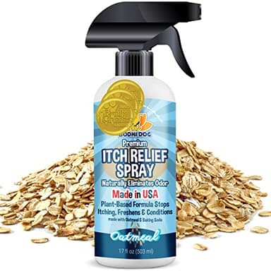 Bodhi Dog Itch Relief Spray - Natural Relief for Dry, Itchy, Allergic, or Bug-Bitten Skin - Safe for Dogs & Cats - Soothing Oatmeal Formula - Made in USA (Oatmeal, 17 Fl Oz)