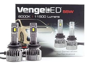 DDM Tuning Venge 55W Fog Light Bulbs,11500LM/PR,Replacement for Cars, Play and Plug,White-FBA (H8 / H9 / H11)