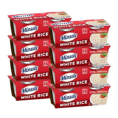 Minute Ready-to-Serve White Rice, Microwavable Rice Cups, 8.8-Ounce Cups (Pack of 8)