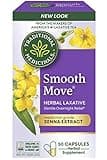 Traditional Medicinals - Smooth Move Laxative Capsules - Contains Organic Senna - Natural Herbal Constipation Relief - 50 Capsules (1 Pack)