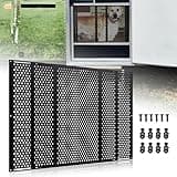 RVZONE RV Screen Door Protector Adjusts from 21.5"- 35", RV Entry Screen Door Grille Adjustable Screen Defender for RV Door Camper Screen Door Protector for Dogs Kids