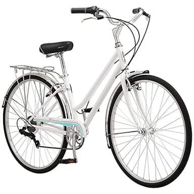 Schwinn Wayfarer Hybrid Bike, 700c Mens and Womens Bike, 7-Speed Hybrid Bicycle, Retro Steel Frame, Front and Rear Linear Pull Brakes, Fenders, Cargo Space, Adult Bicycle