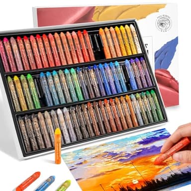 Paul Rubens Oil Pastels Set - 72 Vibrant Colors, Ultra-Soft and Creamy Texture, Easy to Blend for Artists and Beginners - Bullet Head Design for Drawing, Painting, Sketching