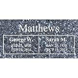 Flat Marker Headstone - 24x12x4- Granite Headstone for Grave, Cemetery or memorial Garden -Tombstone, Grave Stone with Engraving Blue Pearl Granite