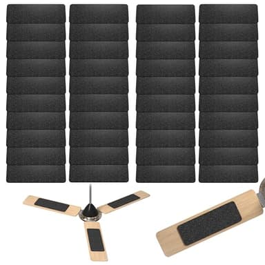 Flurose 40 Pack Ceiling Fan Filters for Fan Blades, Activated Coconut Carbon Fan Filter Pads, Easy-Install Dust Catcher Accessories for Home, Fits Most Ceiling Fans, Helps Reduce Dust & Odors