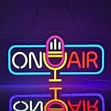 Neon Sign for Wall Decor Live On Air Neon Signs Beer Bar Home Bedroom Man Cave Office Hotel Pub Cafe Handmade Neon Light Signs with Dimmable Switch LED for Wall Artwork Decor