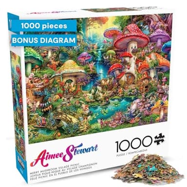 Le village de champignons / Aimee Stewart - 🧩 Puzzle Adulte | Nathan