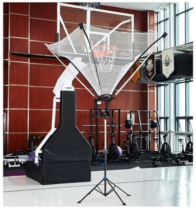 Basketball Rebounder with Rotating Track，Basketball Shot Trainer Rebounder with Net Return Systemfor Efficient Training, Suitable for Indoor & Outdoor Use, Easy Assembly & Convenient Storage
