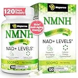 NMNH (Dihydronicotinamide Mononucleotide), NMN Supplement Alternative 500mg per Serving NAD Supplements for Women Men to Boost NAD+ Levels As We Age, Anti Aging, Energy, Focus, Non-GMO, 120 Count