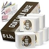 Prime Creations Soap Base for soap making supplies melt and pour soap base for DIY crafting moisturizing glycerin soap 5 LB, Unscented - Goat Milk