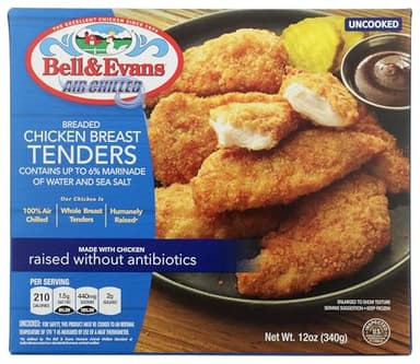 Bell & Evans Frozen Breaded Chicken Tender, 12 oz
