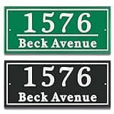 Personalized Reflective Address Plaque, Custom Aluminum House Number Sign with Two Screw, Address Sign for Outside Home, Street, House, 12.5"L x 5.5"H (Black or Green)