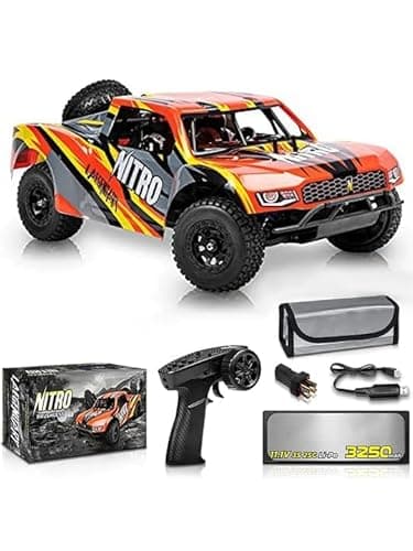 Verahaus 1/8 Scale Brushless RC Cars for Adults，Max 40mph Electric Off-Road Monster Truck,Waterproof High Speed RC Car 4WD Remote Control Car with 3S Lipo 30+ Min Play, All Terrain