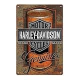Felizer Harley Metal Sign Decor Davidson Tin Signs Harley Poster 8 x 12 in Decor Garage Auto Shop Cave, Black